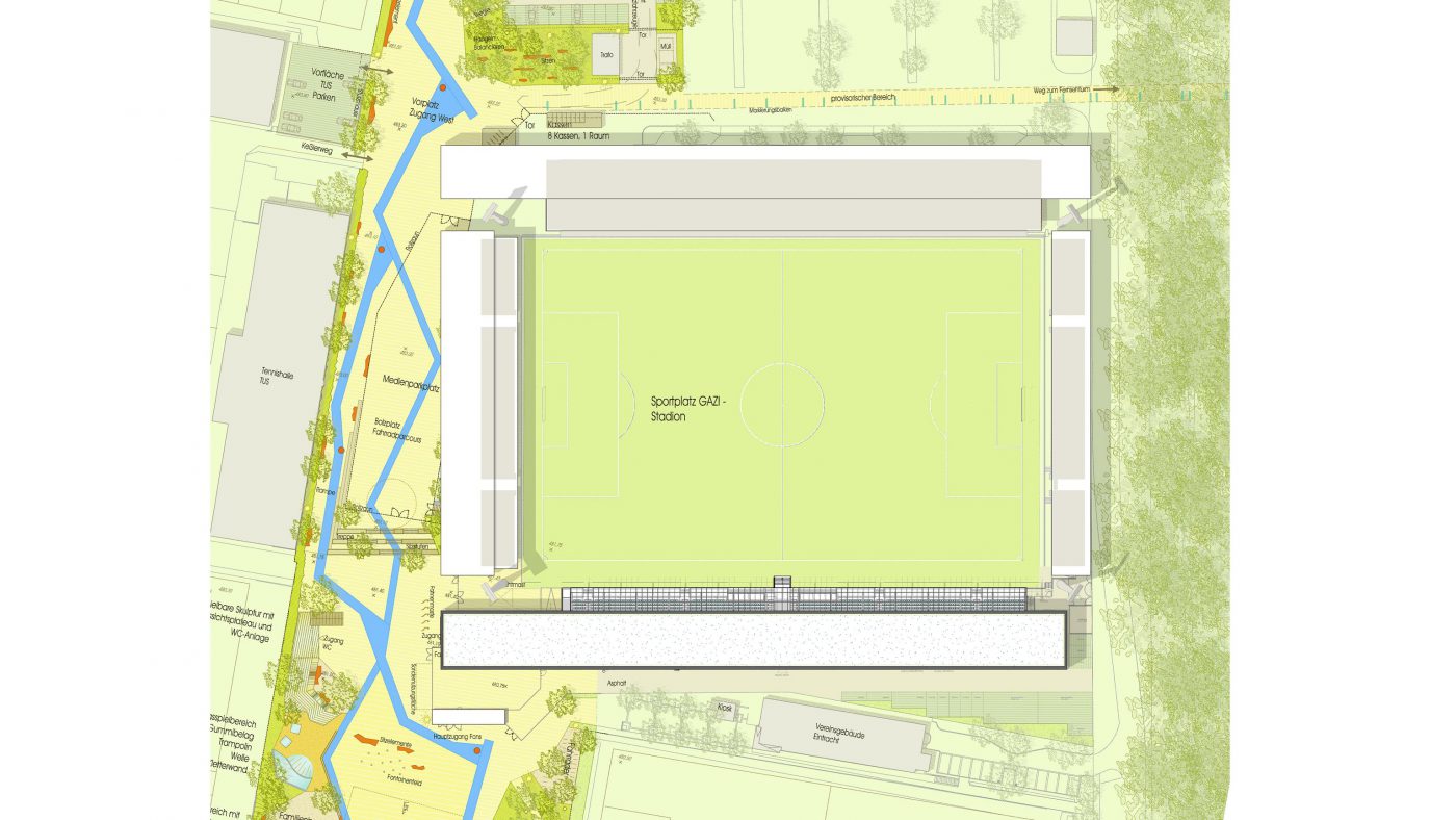 Wabe-Plan Architektur Wettbewerb Gazi-Stadion Stuttgart