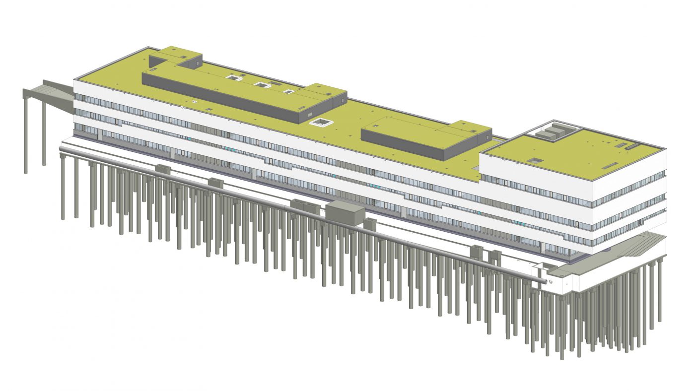 Wabe-Plan Architektur Porsche Ausbildungszentrum Stuttgart 3D